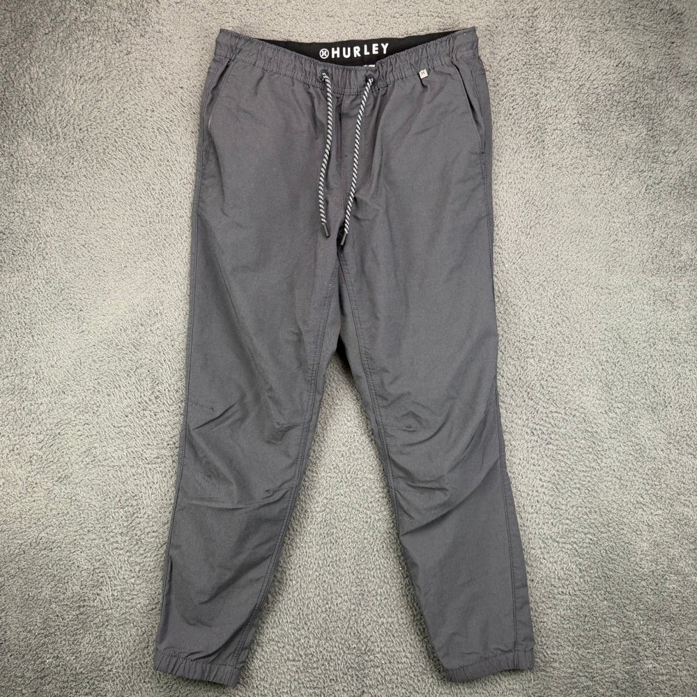 Hurley Mens Grey Elastic Waist Drawstring Jogger Pants Size Medium 11677